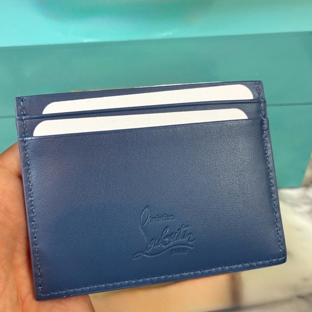 Christian Louboutin denim Studded Card Holder - Picture 6 of 9